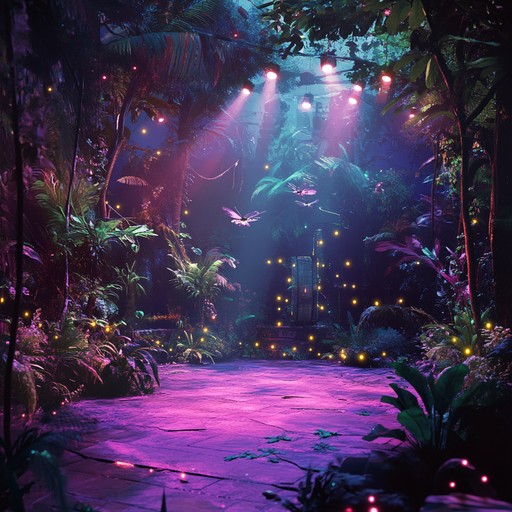 A lively, surreal instrumental bringing tropical rhythms and hypnotic synths together, evoking a dance party in a firefly lit jungle. Energetic and mystical, it promises a unique auditory adventure.