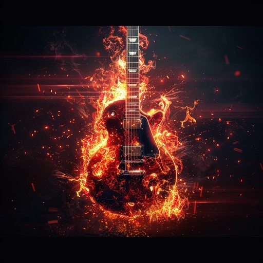 Blending heavy metal's aggressive guitar riffs with ecstatic, hip dance beats, this track drives powerful, high energy sonic experiences. Electric guitars soar over pulsating drums and bass, creating an electrifying, thrilling atmosphere.