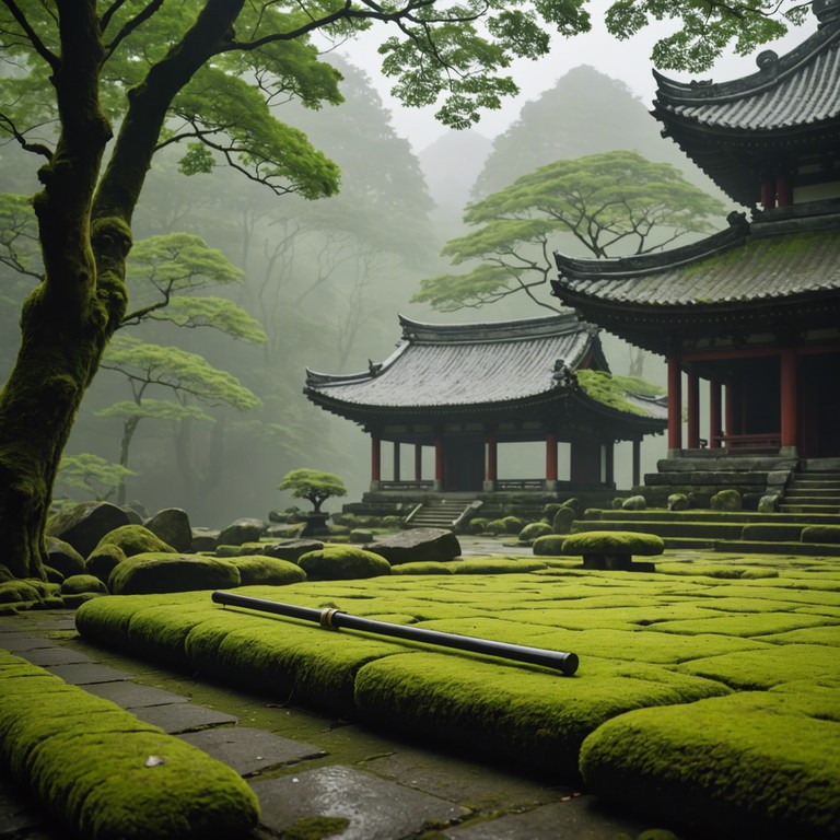 This track is crafted to transport the listener to ancient forgotten temples where the gentle plucking of a koto reverberates against stone walls, carrying mystical and serene vibes. Each strum mimics the delicate whispers of a civilization long lost to time, inviting a meditative state that connects the past with the present.