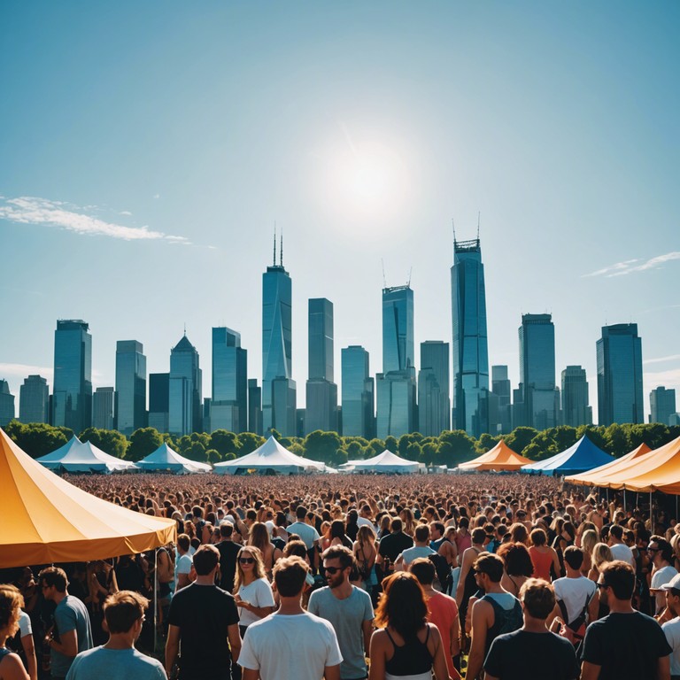 A track that bursts with an insurgence of lively guitar riffs amidst avant garde synthesizer overlays, creating a soundscape of joy, much like a sunshiny day filled with unexpected delightful twists. It represents a musical journey through expressive high energy phases balanced with moments of experimental introspection, all driven by vibrant electric guitar sequences.