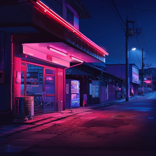 Immerse yourself in the pulsating rhythms and shimmering synths of a sleek, neo-noir metropolis. Cruise down rain-slicked streets illuminated by glowing billboards and flickering streetlights, as the throbbing bassline propels you deeper into the heart of the night.