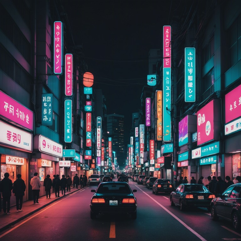 This track features a seamless blend of smooth jazz elements intertwined with the upbeat, catchy rhythms typical of k pop. It’s designed to evoke the vibrant nightlife of seoul, with its eclectic mix of tradition and modernity.