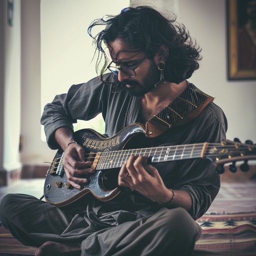 Merging the hypnotic intricacies of traditional raga with the raw power of rock, this track offers a crescendo of sitar riffs and electric guitar solos, delivering a thrilling and passionate musical experience.