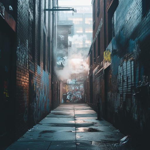 A captivating instrumental hiphop piece that blends atmospheric sounds with rhythmic beats to create a mysterious and immersive urban soundscape.