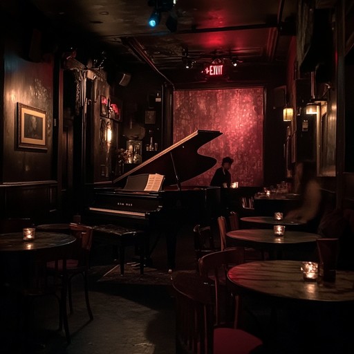 Immerse yourself in a dimly lit cabaret, where a solitary piano sets the tone. This piece creates a reflective atmosphere, with soft, melancholic melodies that evoke memories of nights gone by. The music gently sways between minor keys, carrying a nostalgic and introspective weight, perfect for quiet contemplation