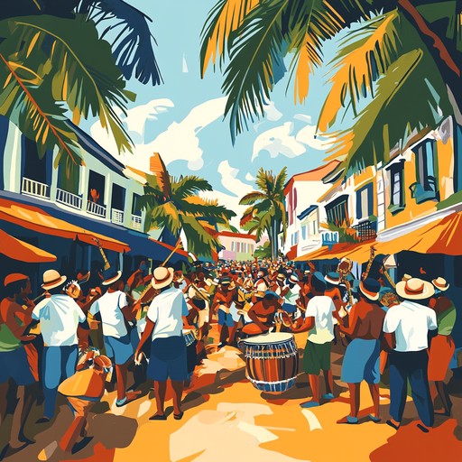 A cheerful instrumental featuring vibrant percussion and horns, transporting listeners to the heart of brazil's festive parades.