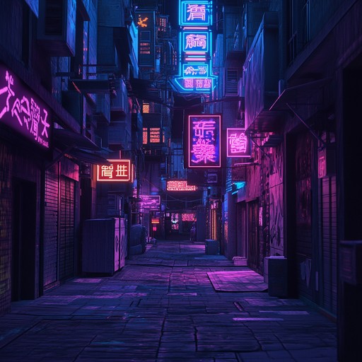 Immerse in an auditory journey through a dystopian cityscape, filled with heavy, pulsating beats and eerie synths. Perfect for fans of cyberpunk worlds and intense, futuristic electronic music. The soundscape feels like a hypnotic blend of darkness and neon lights.