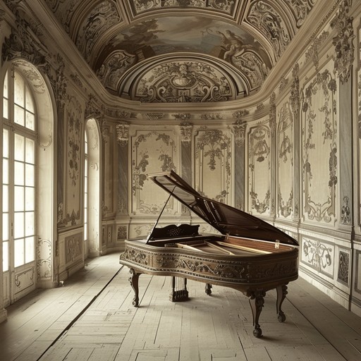 Feel the festive atmosphere of a baroque era minuet, enhanced by vibrant harpsichord playing with intricate, lively composition. This piece brings listeners back to luxurious ballrooms filled with graceful dancers, delivering a sense of historical joy and elegance.