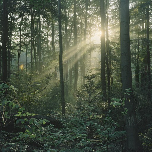 In this composition, the gentle and ethereal melodies of a harp intertwine with the ambient sounds of a secluded forest, creating a surreal and tranquil soundscape. This piece captures the essence of nature's tranquility and the timeless whispers of ancient trees