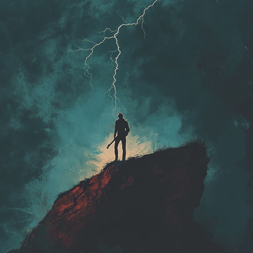 An edgy instrumental hard rock track featuring aggressive guitar riffs, thunderous drums, and a driving bass line, evoking the raw intensity of a silent storm brewing. Perfect for energizing listeners and igniting a sense of rebellion.