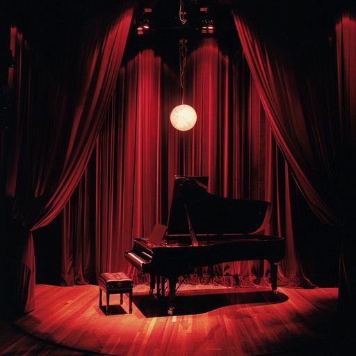 An enticing blend of smooth piano rhythms and dark, velvety cabaret ambiance. This instrumental weaves haunting motifs with elegance and subtlety, perfect for a smoky, mysterious setting. The piano drives the narrative with rich, sonorous tones, creating an immersive, dramatic experience.