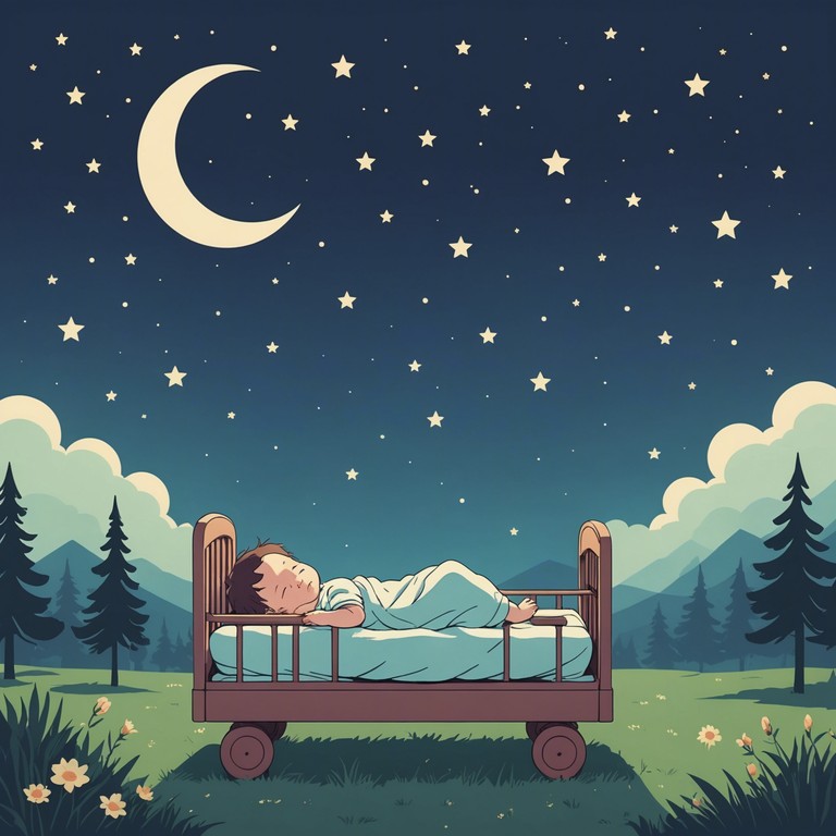 This lullaby features soft, calming melodies that gently rock the baby to sleep. The delicate instrumentation creates a peaceful atmosphere, with warm and comforting tones that wrap around the listener like a cozy blanket. The simple, repetitive motifs are easy for little ones to remember and hum along to, while the overall composition evokes a sense of safety and tranquility. Perfect for bedtime or naptime, this lullaby is sure to become a cherished part of any baby's sleep routine.