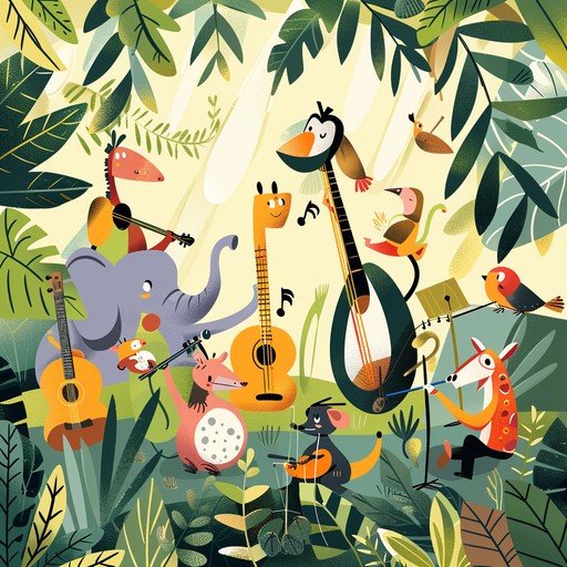 This is an upbeat and delightful instrumental piece that features sounds mimicking various animals. The melody is designed to engage children, sparking their imagination while teaching them about different animal noises. Perfect for playtime, it combines fun and learning seamlessly.