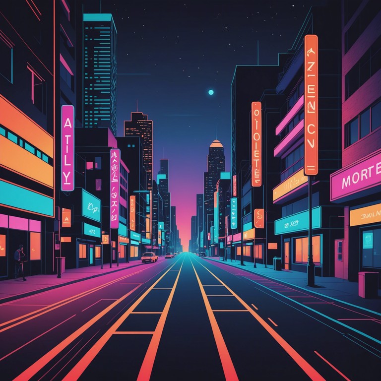 This track encapsulates the essence of a late night drive under neon city lights, featuring a blend of soothing synth melodies and a heartbeat like bass that pulses throughout. The music is designed to evoke a sense of wonder and introspection, as if wandering through a dream soaked urban landscape.