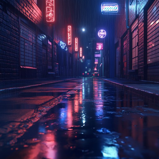 This instrumental track blends mellow garage beats with ambient urban sounds, capturing the serene atmosphere of walking through quiet city streets at night under the glow of neon lights.