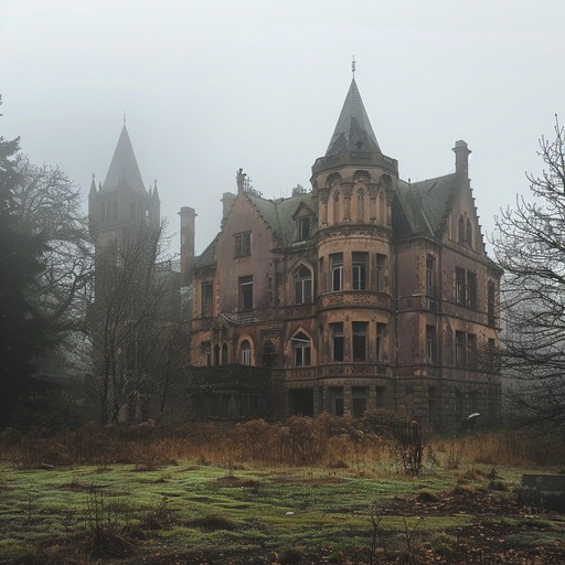 An instrumental piece that envelops the listener in an ominous, gothic landscape. Eerie melodies from a solitary organ combine with brooding bass undertones to create a profoundly sinister atmosphere. The piece transitions through murky ambient textures and haunting crescendos, evoking feelings of unease and dread, like wandering through a ghostly, abandoned mansion.