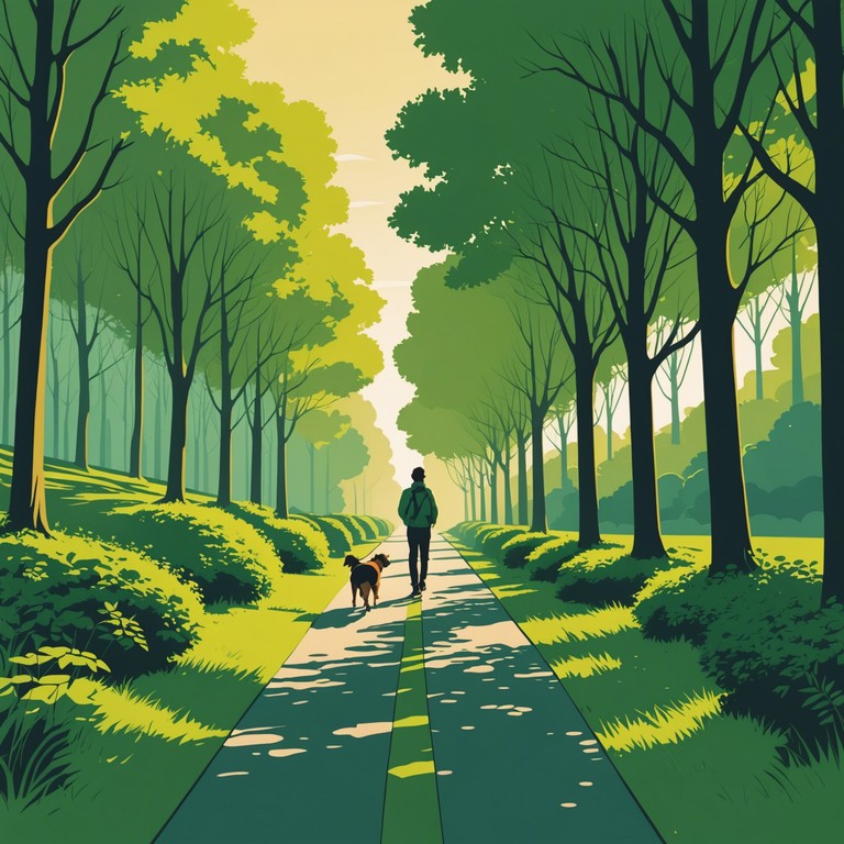 Imagine a perfect sunny day where the air is crisp, and you feel a spring in your step as you stroll down a bustling street. This track embodies the warmth of the sun and the light hearted nature of a leisurely walk through the park.