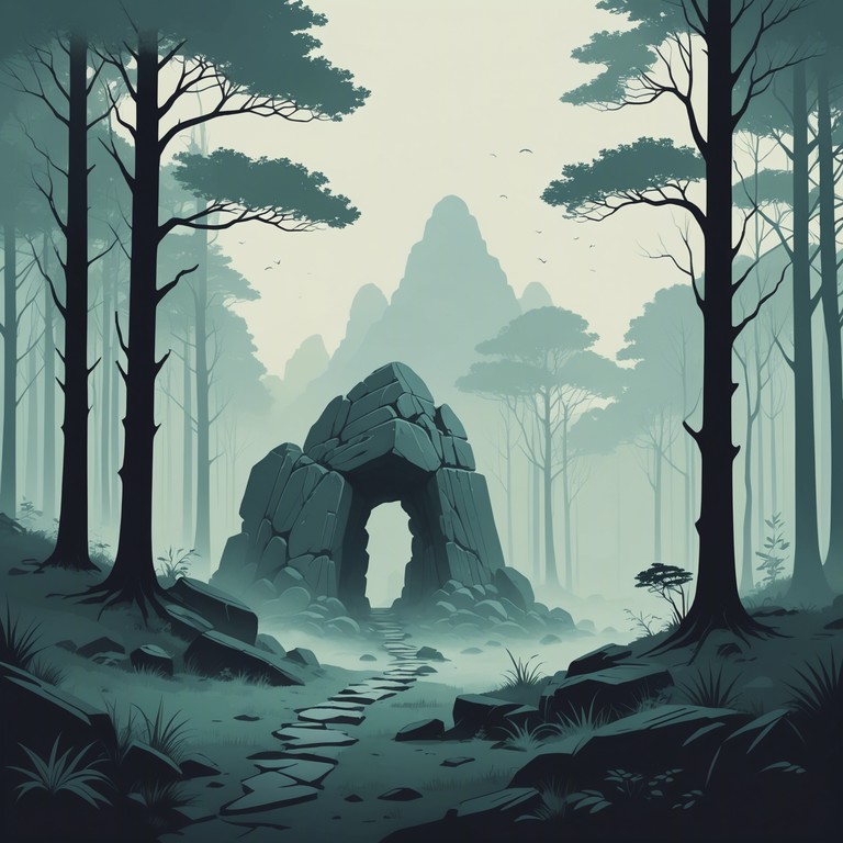 This track evokes the enthralling aura of a mystical, ancient place long forgotten by time. Soft ambient textures blend with mysterious melodies played on a hang drum to create an enigmatic atmosphere where past and present entwine. The music navigates through a landscape veiled in fog and ancient secrets, slowly building an intricate tapestry of sound that feels like walking through a hidden or magical realm barely touched by human presence.