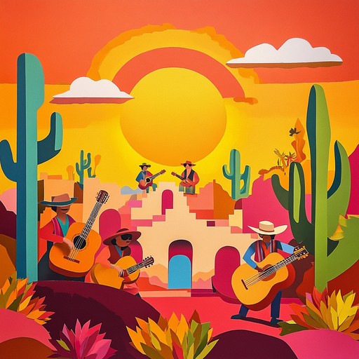 Capture the golden hour breeze with jubilant latin grooves. Sunsets are painted with soft guitar strings and warm percussion, filling the air with a sense of life and celebration. The fiesta mood blends serene nostalgia with the excitement of togetherness.