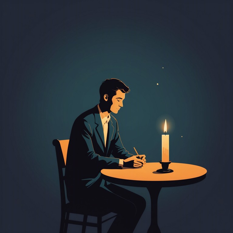 In a hazy, dimly lit torch lounge, a low, creeping melody gently emanates from a piano. This piece captures the essence of suspense and eerie calmness, perfect for a sinister moment where the tension is palpable but not yet erupted. The music builds slowly, creeping up like shadows flickering in candlelight, evolving subtly with a hint of menace