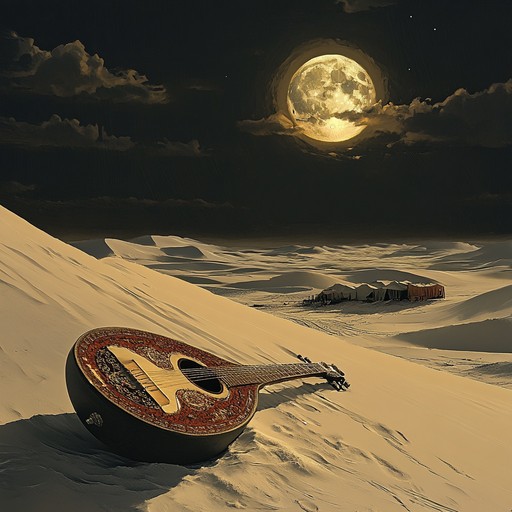 A mesmerizing instrumental piece that transports listeners to the heart of the middle eastern desert, weaving traditional melodies with contemporary arrangements. The music captures the essence of ancient sands, whispering winds, and the timeless beauty of starlit skies.