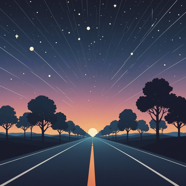 Imagine a track where smooth guitar riffs float over a backdrop of soft rock beats, ideal for unwinding. The music gradually envelops the listener, conjuring images of driving through quiet, evening landscapes just as the sun sets, perfectly complementing moments of gentle introspection.