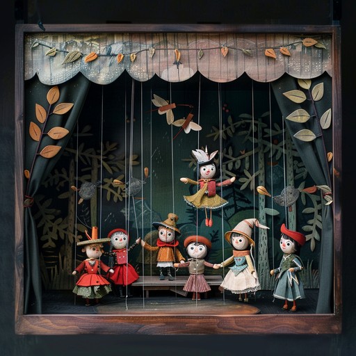 A cheerful operatic tune featuring dancing marionettes, intertwining classical strings and whimsical woodwinds. This lively arrangement offers an enchanting, theatrical journey filled with playful energy.