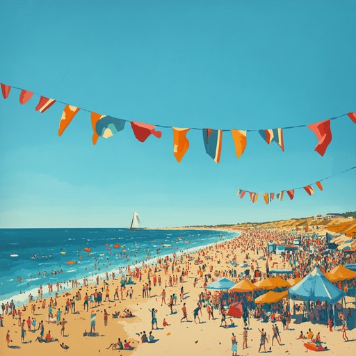 This lively instrumental piece radiates pure summer bliss with its upbeat, sunny synth melodies and playful rhythms, transporting listeners to a carefree and cheerful beachside festival