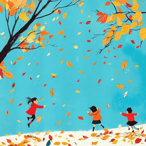 Imagine a crisp autumn day, leaves twirling in playful eddies as a cheerful flute tune mimics the laughter of children frolicking in piles of colorful leaves. The music captures the essence of youthful joy and innocence, complete with moments of gentle breezes and sudden joyful leaps.