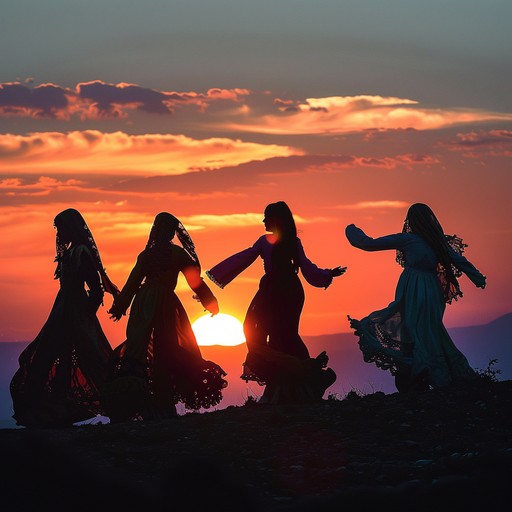 An energetic and groovy middle eastern track that combines traditional instruments and mystical rhythms. The fusion of modern dance beats with the soulful sounds of the oud creates a captivating and upbeat vibe, perfect for invoking images of a lively, mystical desert dance.