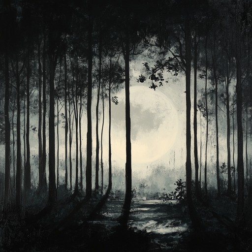 A tranquil yet eerie instrumental piece bringing the serene and mystic aura of a moonlit forest to the fore. Through the soft yet deliberate plucking of an acoustic guitar, complemented by ambient sounds reminiscent of nocturnal nature, this composition delves into the soulful whispers of the forest.