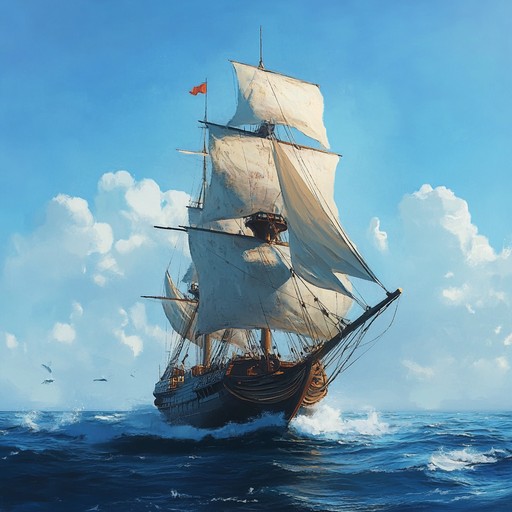 An instrumental composition inspired by the russian navy, evoking a sense of hope and triumph. The piece starts with a gentle melody played on the balalaika, gradually building up with the inclusion of brass and percussion. The rhythm mimics the cadence of the waves as a naval ship sails through the sea. The combination of traditional russian instrumentation and orchestral elements creates an evocative narrative of perseverance and optimism.