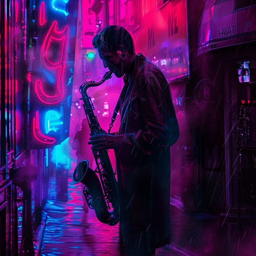 Imagine strutting down neon lit city streets at midnight. Saxophone melodies intertwine with groovy basslines and lively piano riffs. Electronic rhythms infuse a modern touch, creating an electrifying blend of funky jazz and house music perfect for late night adventures and urban exploration.