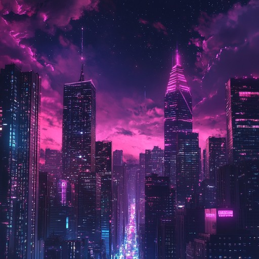 A bold, electrifying track that evokes a cyberpunk dystopia transformed by heroism and resilience. Pulsating synths and driving drums create an atmosphere of futuristic triumph and determination. The song crescendos with uplifting melodies and intricate sonic textures, encapsulating the essence of a victorious rebellion in a neon lit metropolis.