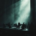 haunting dark cabaret with grand orchestral and eerie touches