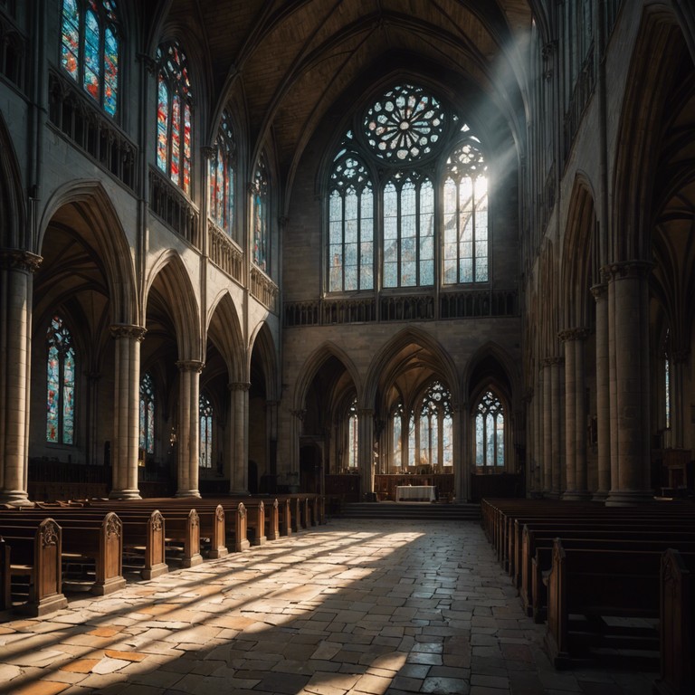 This art song evokes the eerie echoes and whispers of an ancient, deserted cathedral, filled with chilling harmonics and unsettling silence periodically disrupted by the mournful tones of a solo viola. The piece explores the theme of forgotten history and forsaken places through its deep, resonating strings, creating an atmosphere of mystery and suspense.