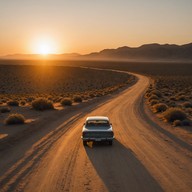 reflects solitude and deep thoughts on a drive