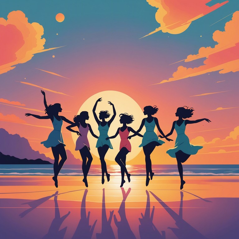 This track captures the vibrant energy of a festive sunset celebration on the african coast where afrobeat rhythms provide a soundtrack for revelers dancing into the night. The music is dominated by the infectious beats of a djembe drum, setting a celebratory tone that invites everyone to feel joyful and free.