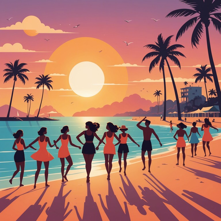 The sound of energetic dubstep notes blending with the rhythmic waves of a bustling beach party. The track mixes heavy bass lines with lighter, playful melodies to keep your spirits high and your body moving.