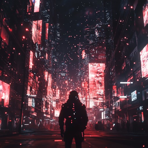 An aggressive instrumental featuring heavy synthesizers, pounding electronic drums, and dark atmospheric sounds, capturing the essence of a digital rebellion in a futuristic dystopia. An aggressive instrumental featuring heavy synthesizers, pounding electronic drums, and dark atmospheric sounds, capturing the essence of a digital rebellion in a futuristic dystopia.