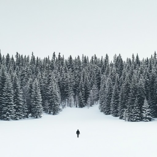 This intricate composition draws from contemporary classical elements to evoke a profound sense of solitude and introspection, painting a delicate soundscape of a lone winter walk through a snow covered forest. The loneliness is highlighted by the sparse, minimalist melody and the resonance of the solitary piano notes. Each note lingers, amplifying the emotion and bringing to life the serene, yet melancholic atmosphere of a silent winter's day.