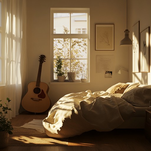 A heartwarming instrumental blending soft guitar and mellow synths to portray the serenity of a blissful morning in a snug bedroom