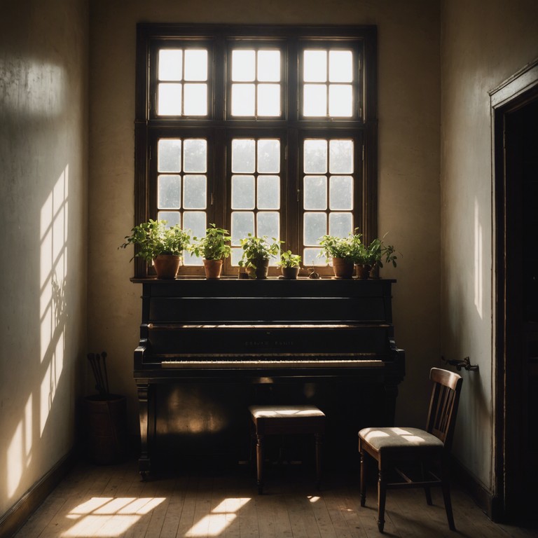 An immersive piano driven track that offers a journey through one's cherished and forgotten moments, eliciting feelings of longing as well as sentimental peace with soft shifts in dynamics to enhance the emotional experience.