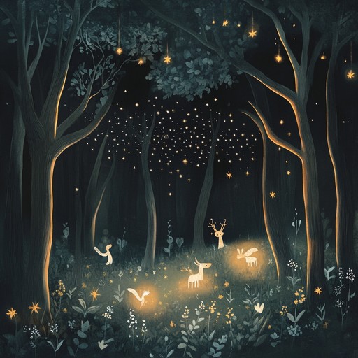 A gentle, enchanting melody that carries the listener through a whimsical forest filled with wonder and gentle creatures, perfect for creating a peaceful ambiance during bedtime or playtime for children