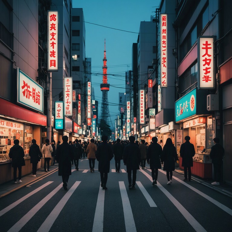 Imagine dancing through tokyo's luminous night scene, with each beat bringing a burst of light and motion in an animated fantasy.