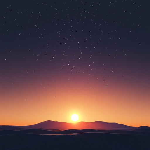 Experience a soothing voyage through celestial realms with this serene electronic soundscape. Dreamlike synths mingle with gentle ambient textures, creating an otherworldly atmosphere reminiscent of a cosmic sunrise. Ideal for moments of relaxation and introspection.