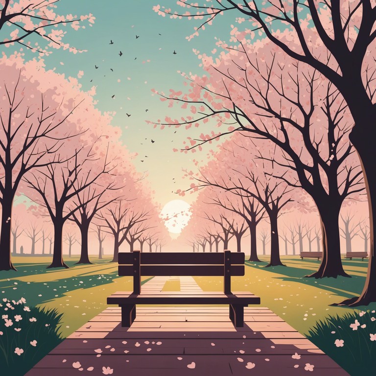 Incorporating ambient nature sounds, this alternative version brings a richer layer to the relaxing piano melodies, creating an immersive experience that captures the essence of a peaceful spring day surrounded by blooming cherry blossoms and soft chirping of woodland birds.