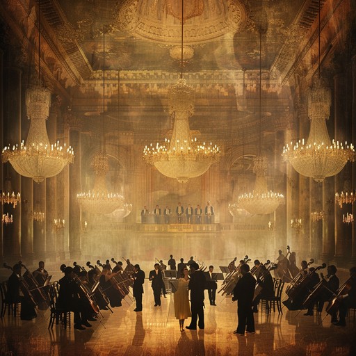 An exquisitely orchestrated piece that marries the majestic flair of classical music with a retro essence, reflecting the elegance and grandeur of the mid 20th century.