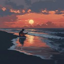 gentle waves with soothing guitar, perfect for relaxation