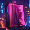 upbeat fusion of cyberpunk elements with traditional polka